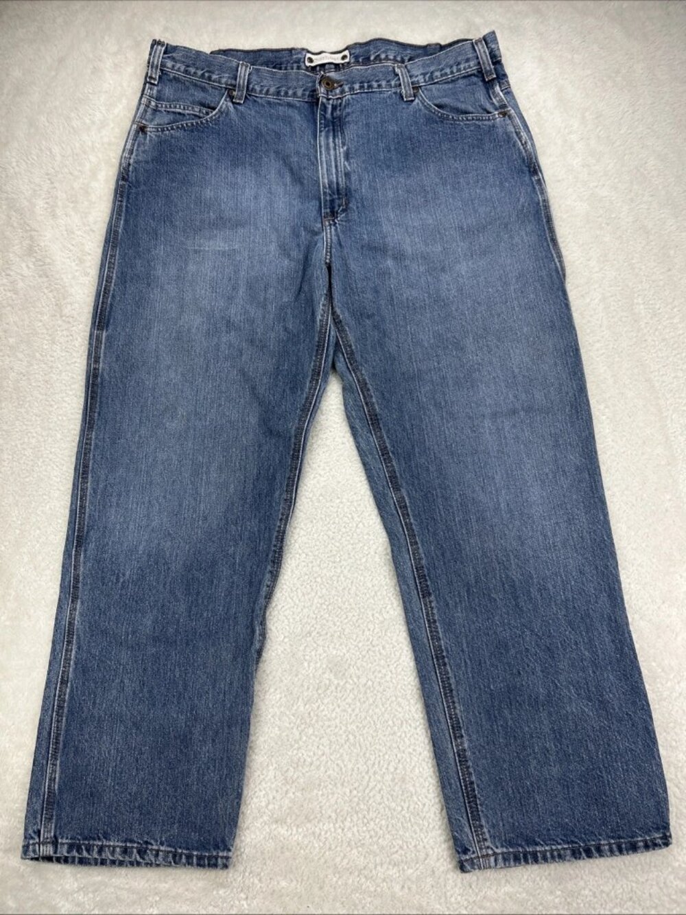 Carhartt Jeans Mens 42x30 Blue B213 LVN Relaxed Fit Denim Zipper Y2K (40x30)